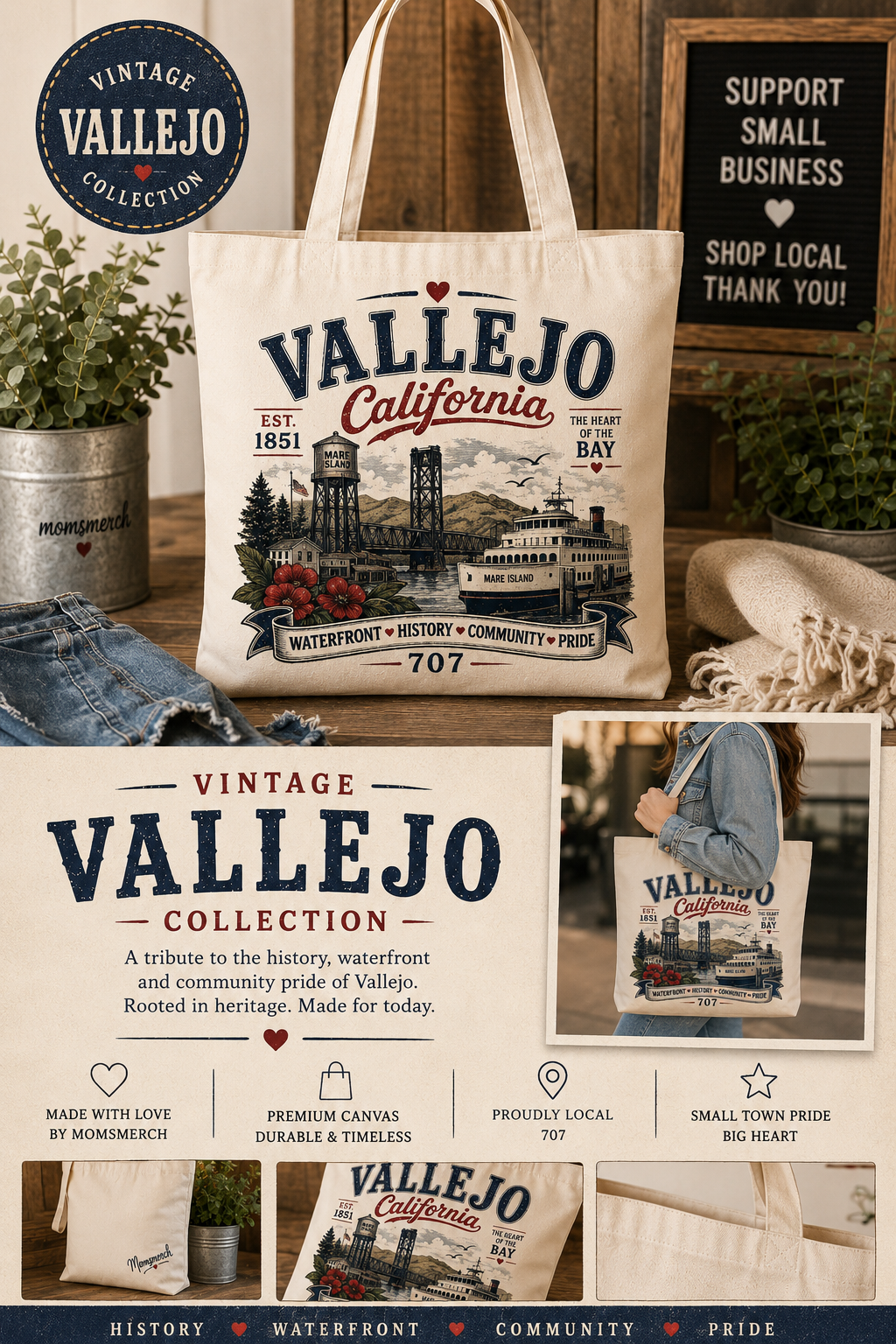 Vallejo Vintage Tote