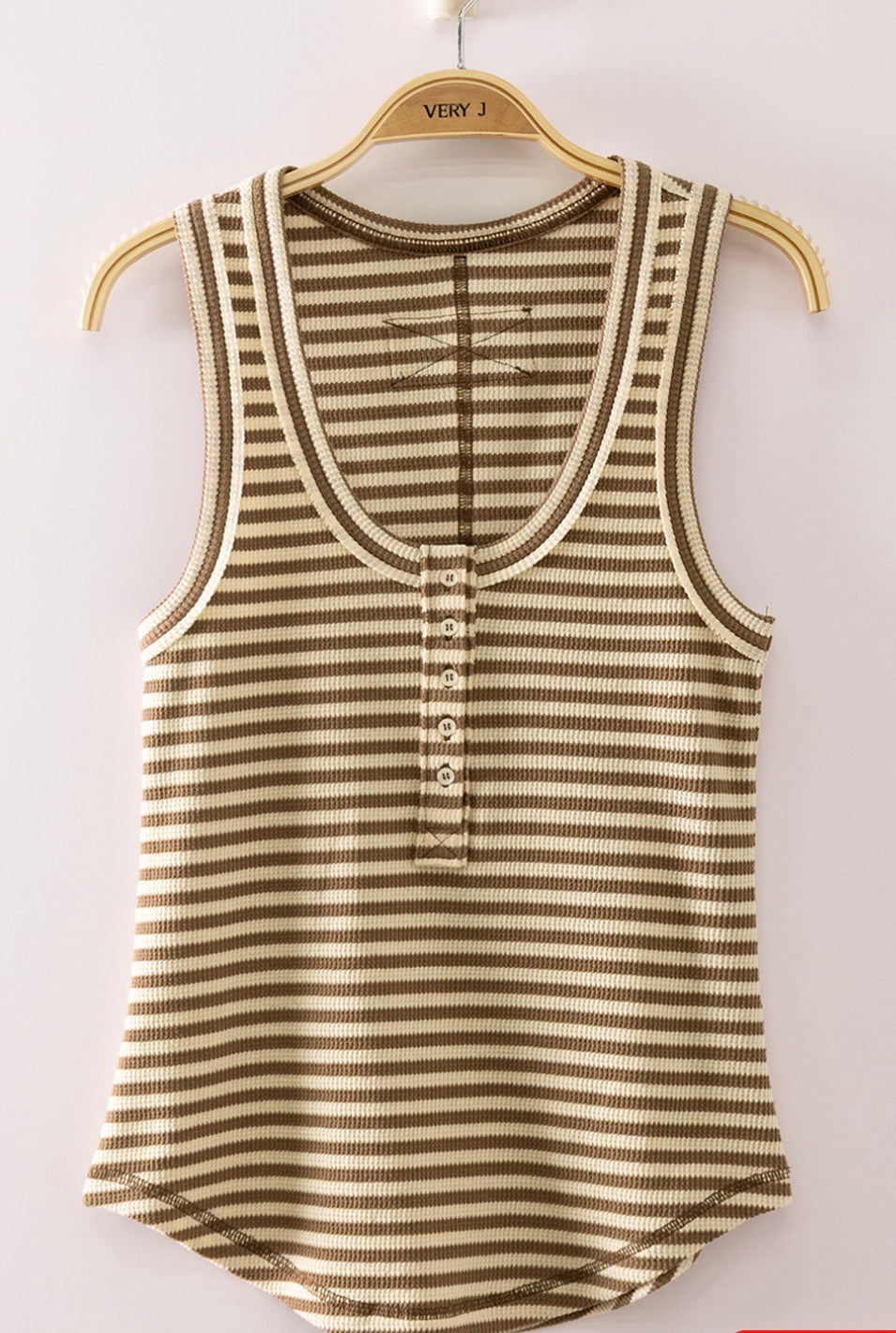 Henley Stripe Tanktop